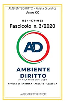 AMBIENTEDIRITTO.it: Rivista Scientifica Area 12 – Classe A AmbienteDiritto Editore – Fasc. 3/2020 Anno XX