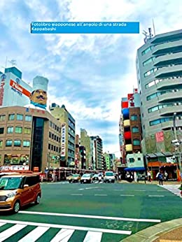 Fotolibro giapponese all’angolo di una strada Kappabashi